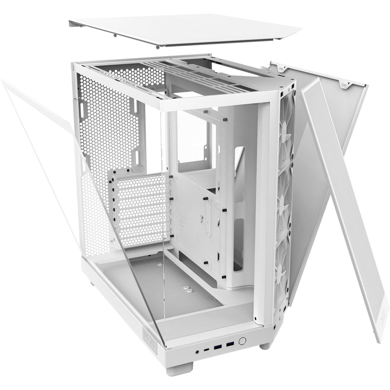 Afbeelding laden in galerijviewer, Nzxt h6 flow midi tower behuizing (wit | 2x usb-a | 1x usb-c | tempered glass)
