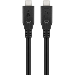 Goobay usb-c 4.0 > usb-c kabel (zwart, 1,5 meter)