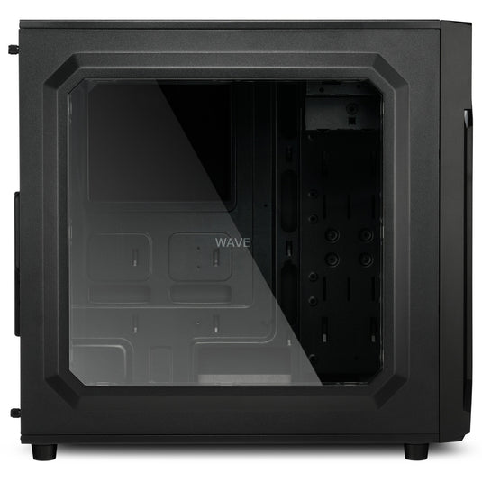 Sharkoon vg6-w rgb midi tower behuizing (zwart | 4x usb-a | rgb | window)