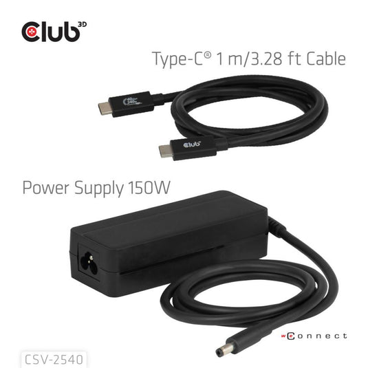 Club 3d 14-1 usb-c quad display dockingstation (zwart)