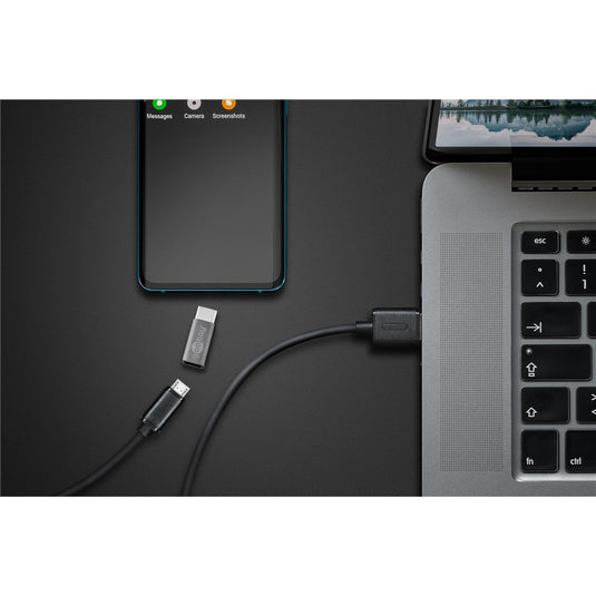 Goobay usb-c naar micro-usb adapter (grijs)