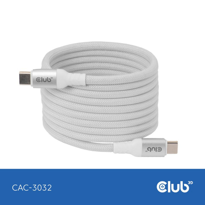 Afbeelding laden in galerijviewer, Club 3d magnetische usb‑c kabel (wit, 2 meter)
