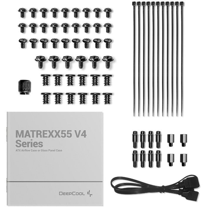 Afbeelding laden in galerijviewer, Deepcool matrexx 55 v4 c midi tower behuizing (zwart | 1x usb-a | 1x usb-c | rgb | window)
