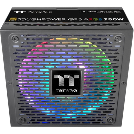 Thermaltake toughpower gf3 argb gen 5 eu modulaire 750 watt voeding (zwart, 4x pcie)