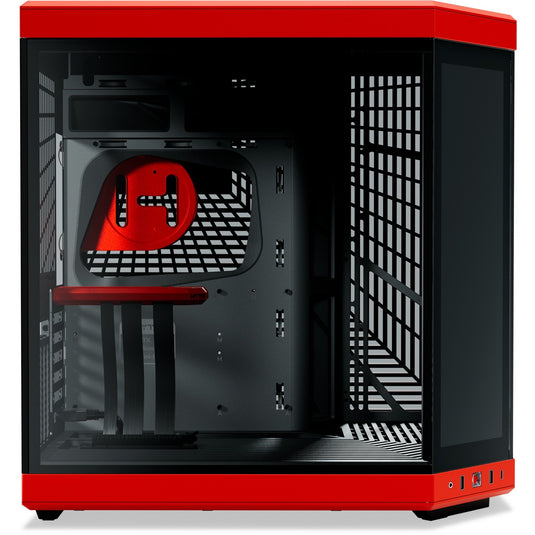 Hyte y70 touch infinite midi tower behuizing (zwart | 2x usb-a | 1x usb-c | tempered glass)