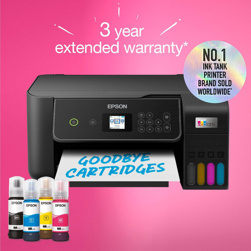 Afbeelding laden in galerijviewer, Epson ecotank et-2871 a4 multifunctionele wi-fi-printer met inkttank all-in-one inkjetprinter (zwart, scannen, kopiëren, wi-fi, inclusief tot 3 jaar inkt)
