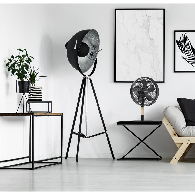 Afbeelding laden in galerijviewer, Bestron dft35wb tafelventilator (zwart houtkleur, ø 35 cm)
