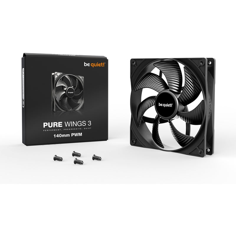 Afbeelding laden in galerijviewer, Be quiet! pure wings 3 pwm case fan (zwart, 140 x 140 x 25 mm)
