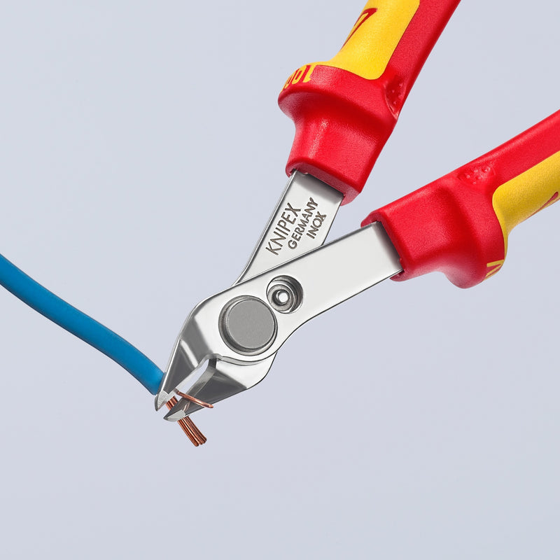 Afbeelding laden in galerijviewer, Knipex electronic super knips® vde 78 06 125 elektronica-tang (rood geel)
