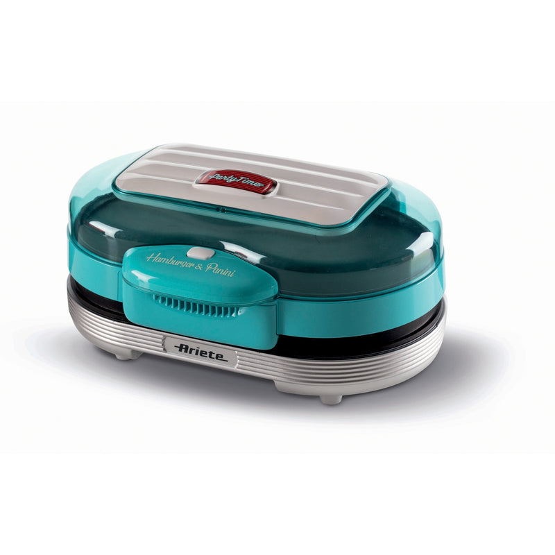 Afbeelding laden in galerijviewer, Ariete party time hamburger maker 0205 01 elektrische bakplaat (lichtblauw wit)
