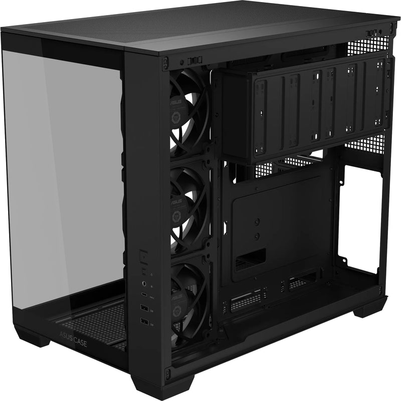Afbeelding laden in galerijviewer, Asus a32 plus midi tower behuizing (zwart | 2x usb-a | 1x usb-c | rgb | tempered glass)
