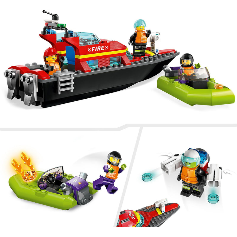 Afbeelding laden in galerijviewer, Lego city reddingsboot brand speelgoed voor kinderen - 60373
