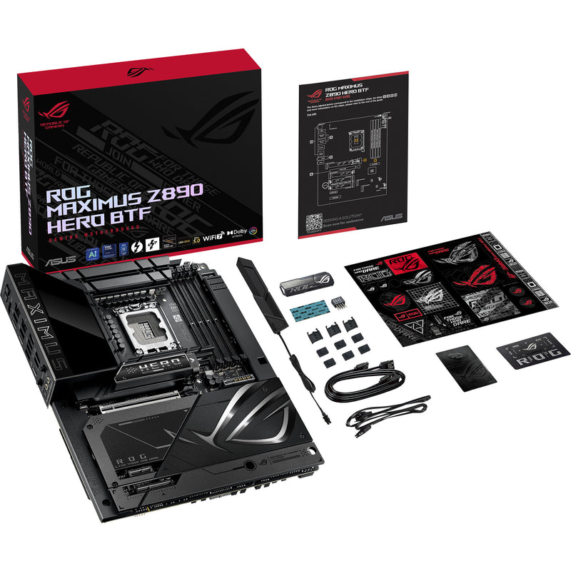 Afbeelding laden in galerijviewer, Asus rog maximus z890 hero btf socket 1851 moederbord (zwart, raid, 5 gb-lan, wi-fi 7, bt, sound, atx)

