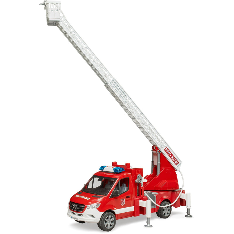 Afbeelding laden in galerijviewer, Bruder mb sprinter brandweerwagen met licht en geluid modelvoertuig (02673)
