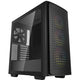 Deepcool ck560 midi tower behuizing (zwart | 2x usb-a | 1x usb-c | rgb | tempered glass)