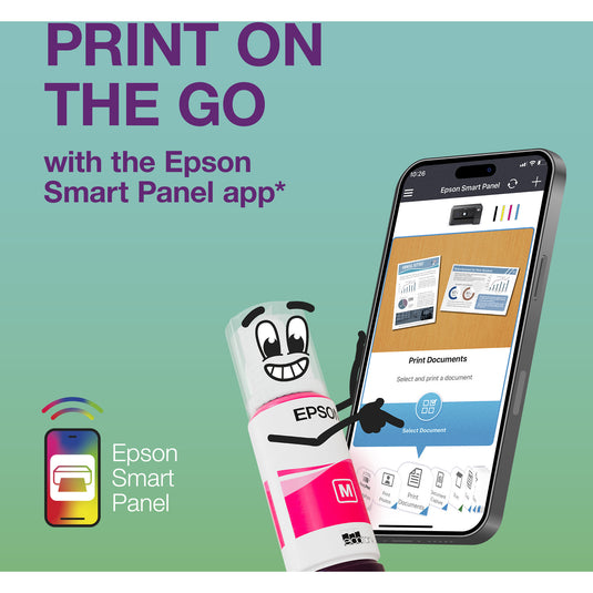 Epson ecotank et-2850 a4 multifunctionele wi-fi-printer met inkttank all-in-one inkjetprinter (zwart, scannen, kopiëren, wi-fi, inclusief tot 3 jaar inkt)