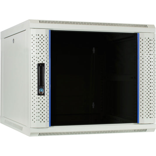 Dsi 9u witte wandkast met glazen deur - ds6609w server rack (wit, 600 x 600 x 500mm)