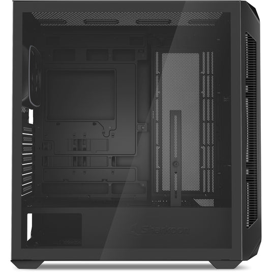 Sharkoon ak5g rgb midi tower behuizing (zwart | 2x usb-a | 1x usb-c | rgb | tempered glass)