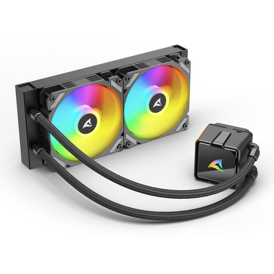 Sharkoon s50 argb waterkoeling (zwart, 4-pins pwm)