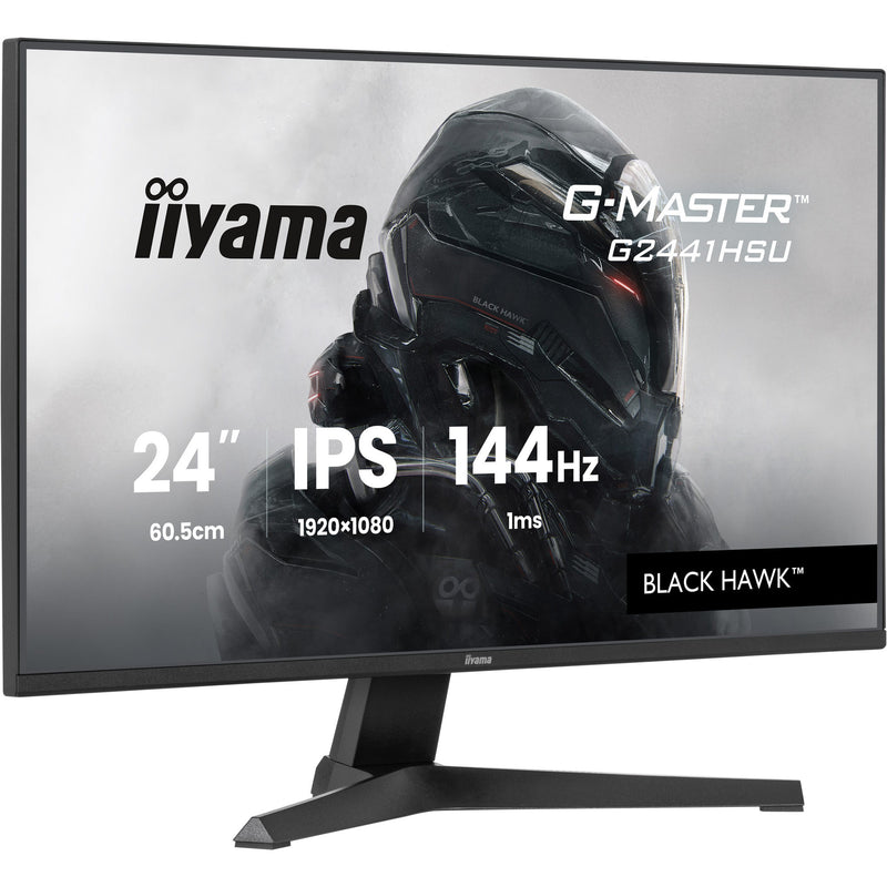 Afbeelding laden in galerijviewer, Iiyama g-master black hawk g2441hsu-b1 23.8 gaming monitor (zwart, hdmi, displayport, 2x usb-a, usb-b, 144 hz)
