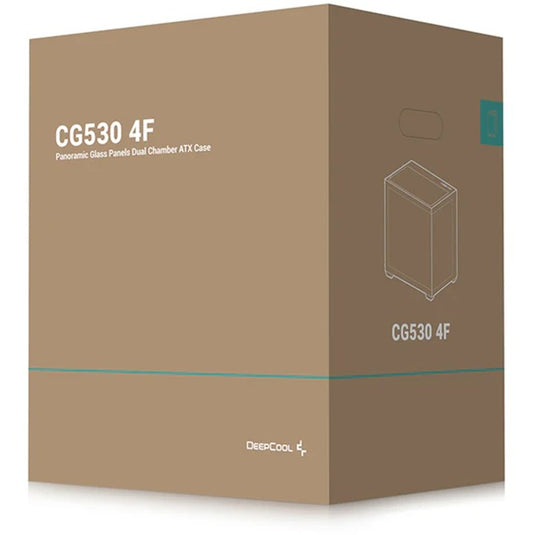 Deepcool cg530 4f midi tower behuizing (zwart | 2x usb-a | 1x usb-c | rgb | tempered glass)