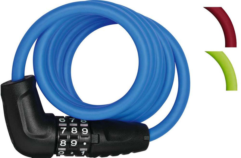 Afbeelding laden in galerijviewer, Abus Spiraal Kabelslot 150cm Blauw - Cijferslot
