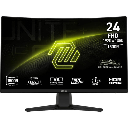 Msi mag 242c 23.6 curved gaming monitor (zwart, hdmi, displayport, 180 hz)
