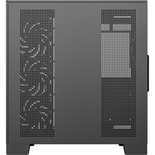 Xyz pc gear tesseract a-rgb midi tower behuizing (zwart | 2x usb-a | 1x usb-c | rgb | tempered glass)