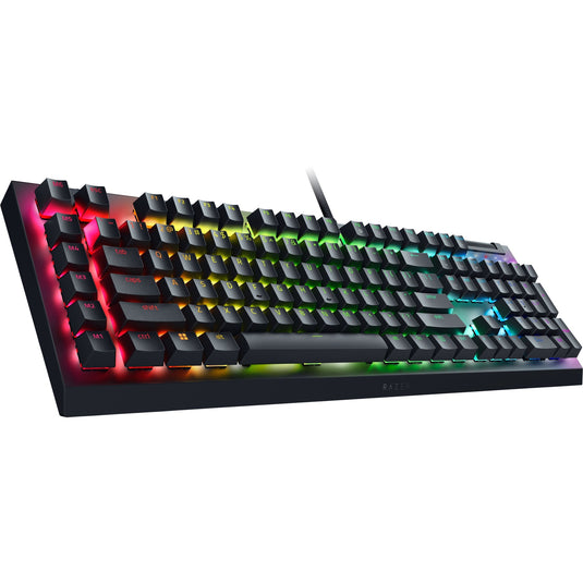 Razer blackwidow v4 x, gaming toetsenbord (zwart, us lay-out, green, rgb leds, doubleshot abs)