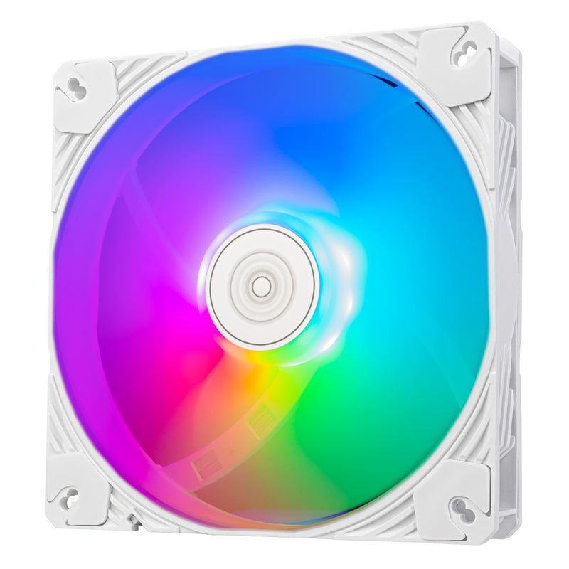 Afbeelding laden in galerijviewer, Silverstone shark force 140 argb case fan (wit, 140 x 140 x 25 mm, pwm, 4-1 pin argb (5v led))
