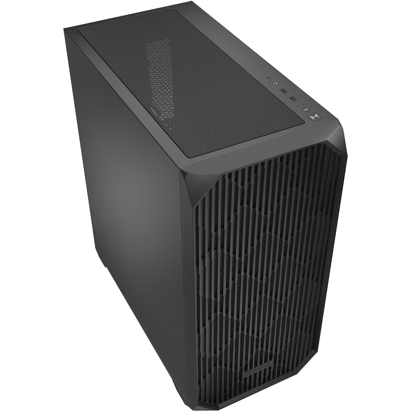 Afbeelding laden in galerijviewer, Sharkoon ak3 midi tower behuizing (zwart | 2x usb-a | 1x usb-c)
