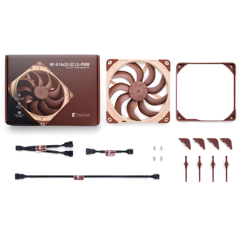 Afbeelding laden in galerijviewer, Noctua nf-a14x25 g2 ls-pwm case fan (bruin, 140 x 140 x 25 mm)
