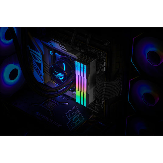 Klevv 32 gb ddr5-6200 (2x 16 gb) kit werkgeheugen (wit zwart, kd5agua80-62b320p, cras v rgb rog, xmp 3.0, expo)