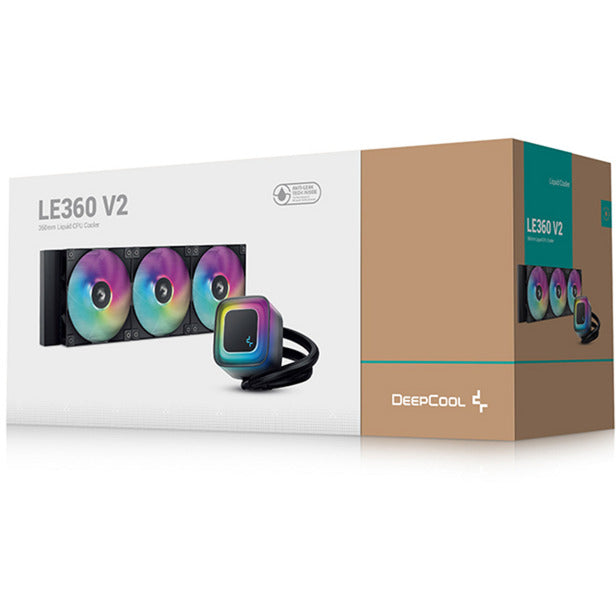 Afbeelding laden in galerijviewer, Deepcool le360 v2 serie - all-in-one waterkoeling - 360mm - rgb verlichting - zwart
