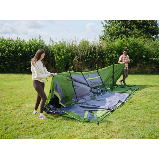 Coleman fastpitch victoria falls 4 blackout tent – 4 persoons tent - snel opzetten dankzij fastpitch – blackout bedroom technology - groen