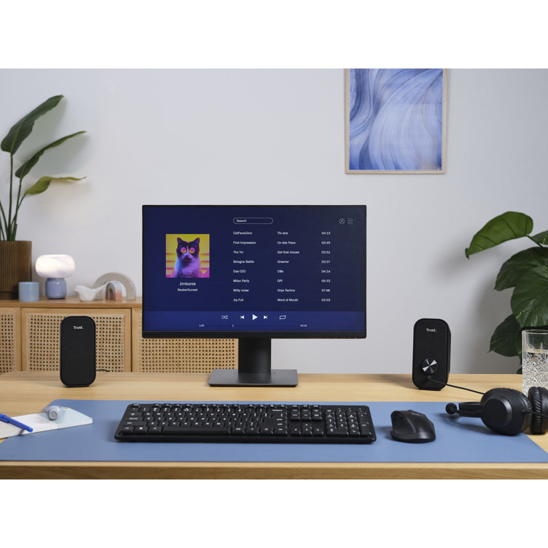 Afbeelding laden in galerijviewer, Trust ador 2.0-luidsprekerset pc-luidspreker (zwart grijs)

