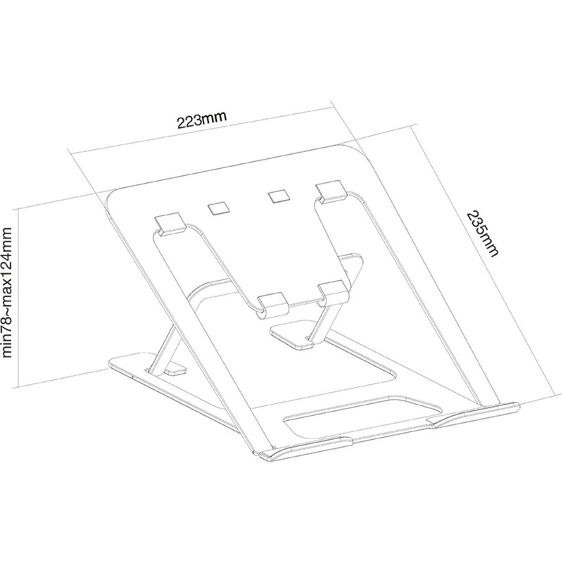 Afbeelding laden in galerijviewer, Neomounts nsls085black opvouwbare laptop standaard (zwart)
