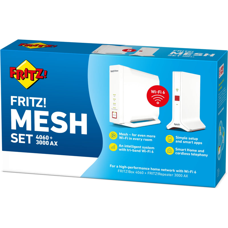 Afbeelding laden in galerijviewer, Fritz! mesh set 4060 + 3000 ax edition international mesh router (wit)
