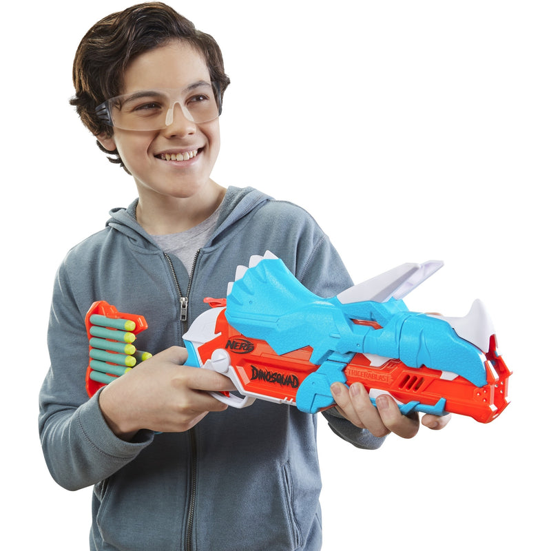 Afbeelding laden in galerijviewer, Hasbro nerf dinosquad tricera-blast nerf-gun
