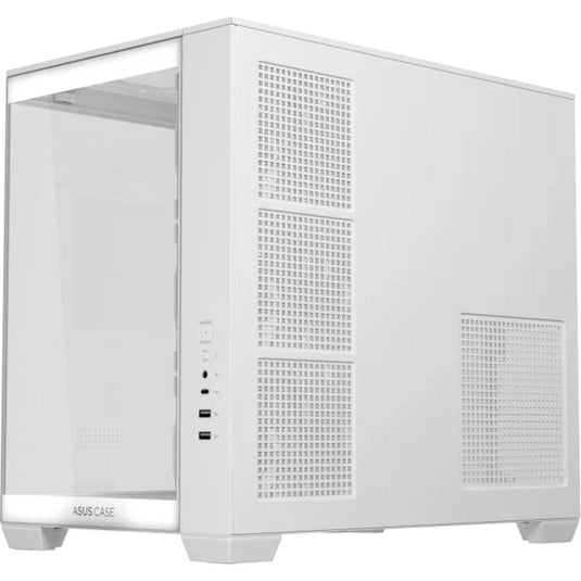 Asus a32 plus midi tower behuizing (wit | 2x usb-a | 1x usb-c | rgb | tempered glass)