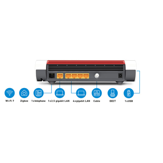 Fritz! box 6670 cable edition international router (wit rood)