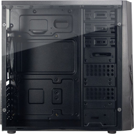Inter-tech b-02 rgb midi tower behuizing (zwart | 3x usb-a | rgb | window)