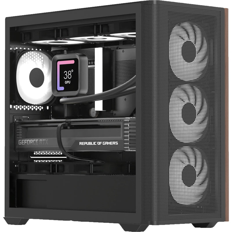 Afbeelding laden in galerijviewer, Aerocool b301a mini tower behuizing (zwart | 1x usb-a | 1x usb-c | rgb)
