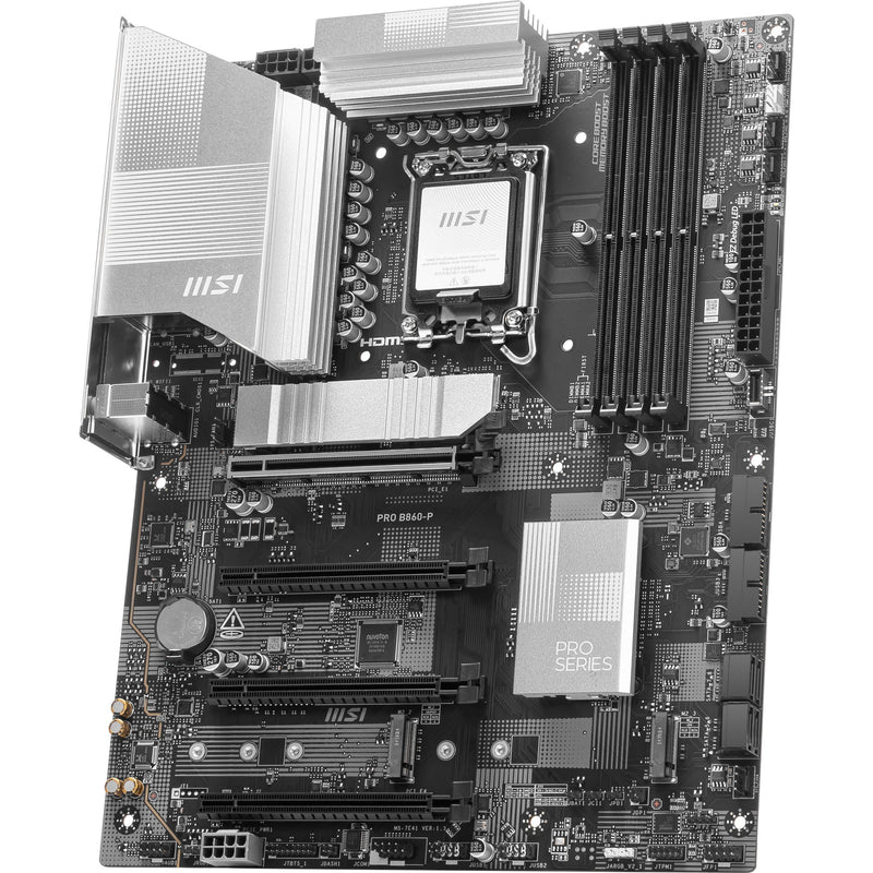 Afbeelding laden in galerijviewer, Msi pro b860-p socket 1851 moederbord (zilver, raid, 5gb-lan, sound, atx)
