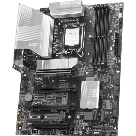 Msi pro b860-p socket 1851 moederbord (zilver, raid, 5gb-lan, sound, atx)
