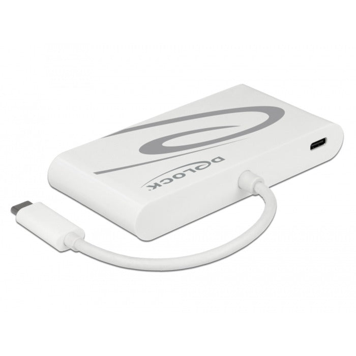 Afbeelding laden in galerijviewer, Delock usb-c 3.1 > hdmi + vga + lan + usb adapter (wit, 0,14 meter, 4k 30 hz)
