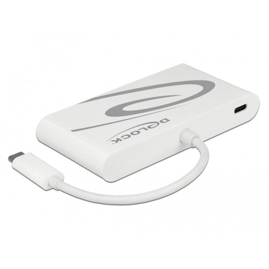 Delock usb-c 3.1 > hdmi + vga + lan + usb adapter (wit, 0,14 meter, 4k 30 hz)