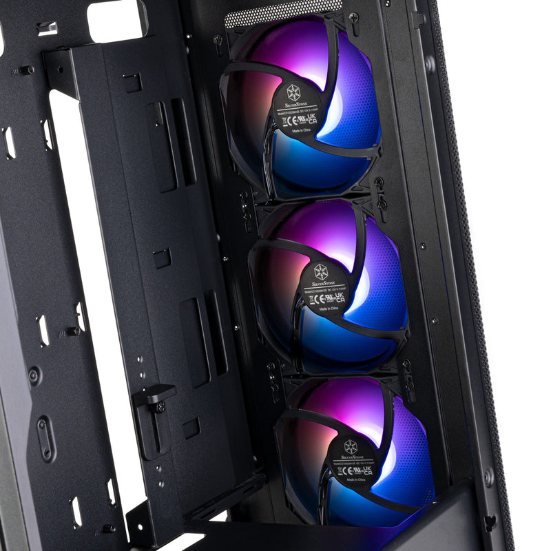 Afbeelding laden in galerijviewer, Silverstone fara 514x midi tower behuizing (zwart | 2x usb-a | 1x usb-c | rgb | tempered glass)

