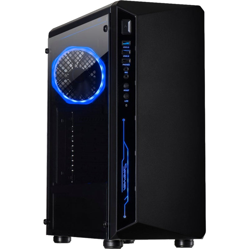 Afbeelding laden in galerijviewer, Inter-tech c-3 saphir midi tower behuizing (zwart | 3x usb-a | window)

