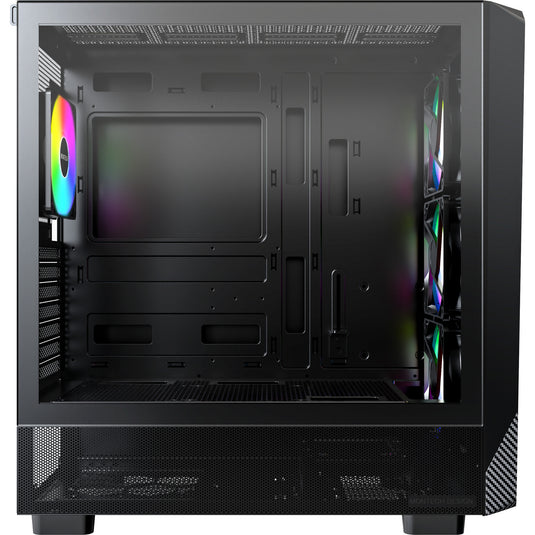 Montech x5 midi tower behuizing (zwart | 2x usb-a | 1x usb-c | tempered glass)